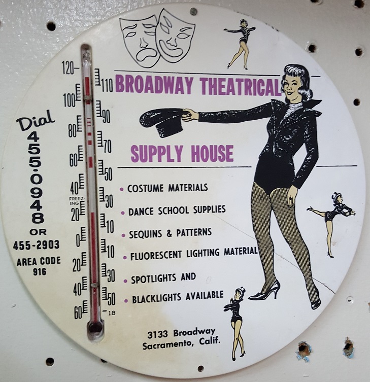 Broadway Costumes Theatrical Supply House 1965 Thermometer